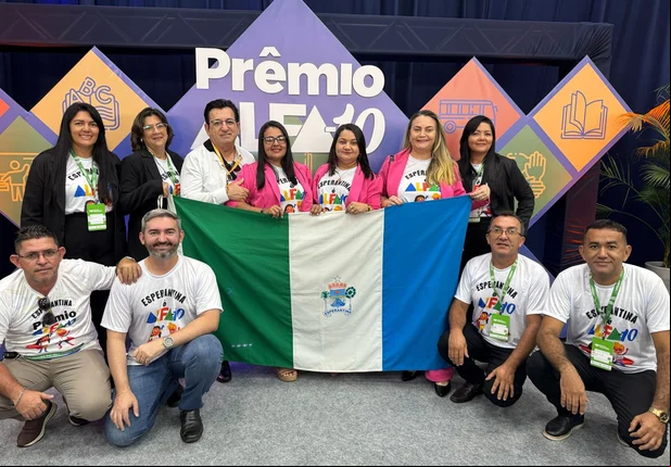 Esperantina é reconhecida no Prêmio Alfa-10 e celebra destaque na alfabetização