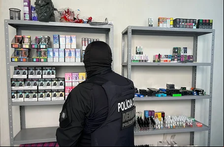 Local onde os cigarros eletrônicos foram apreendidos